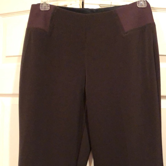 Kim Rogers sz 12 Brown Stretchy Pull on Pants with Inset Stretch Waistband - Picture 2 of 7